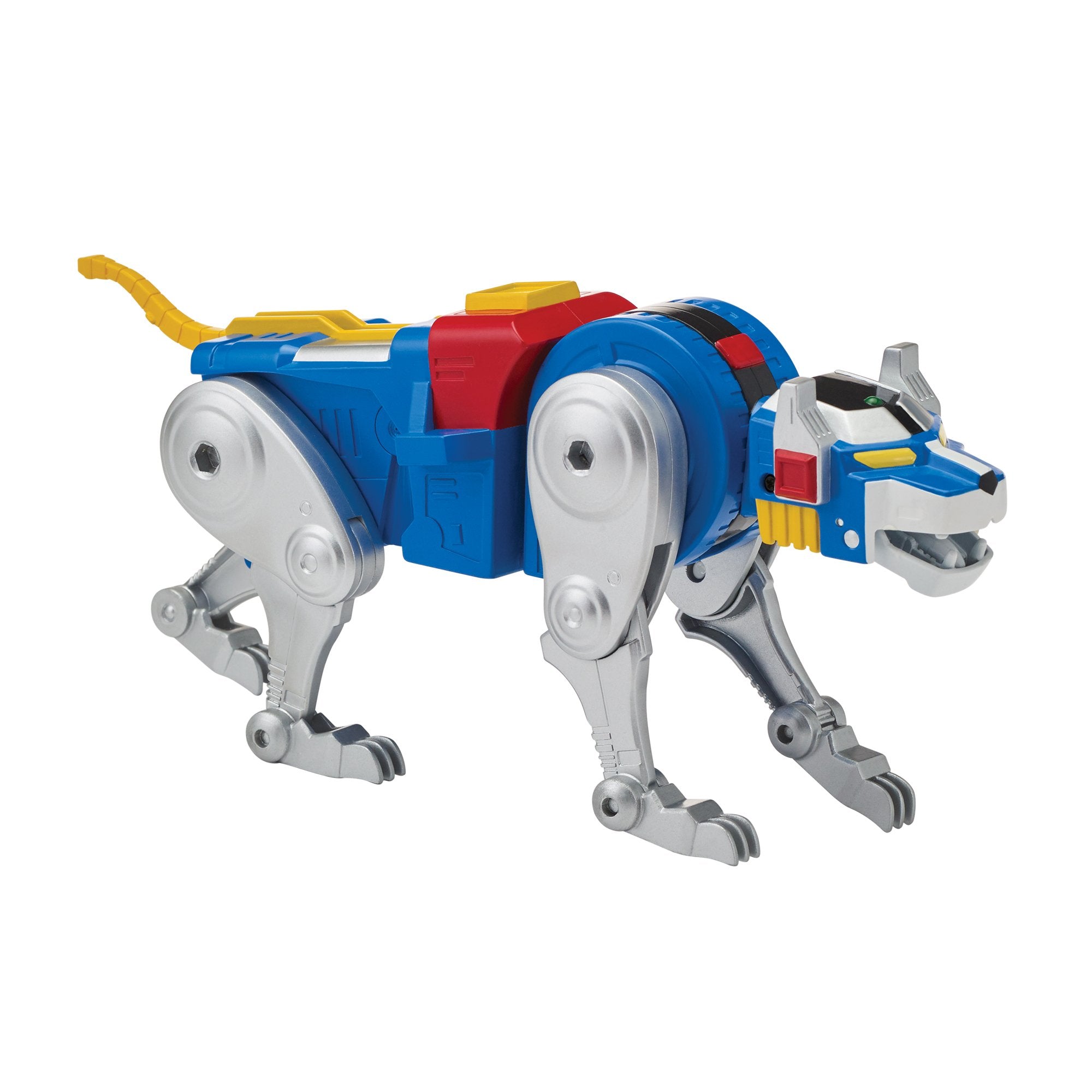 Voltron Blue Lion equipped with missile launcher for action scenes.