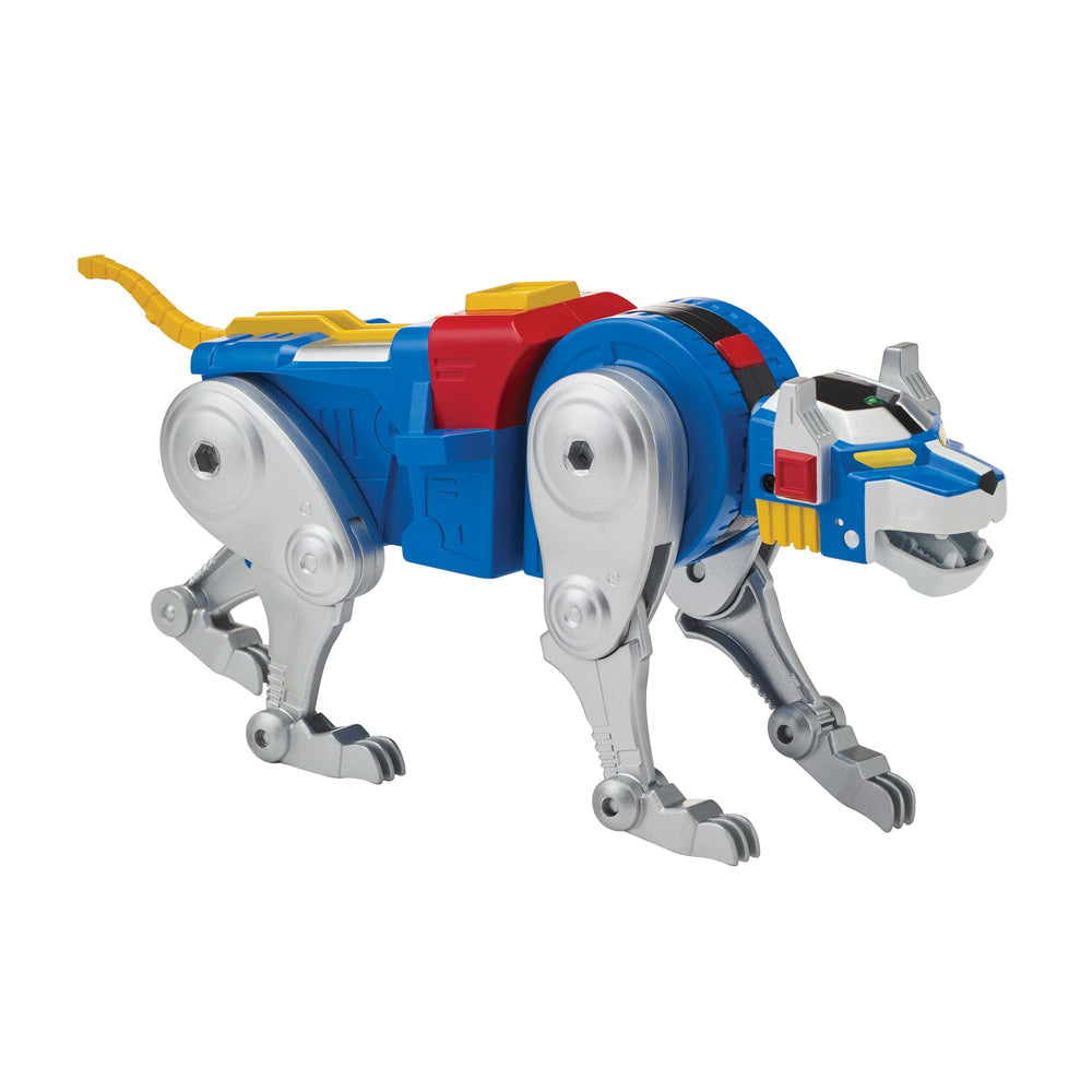 Voltron Blue Lion equipped with missile launcher for action scenes.