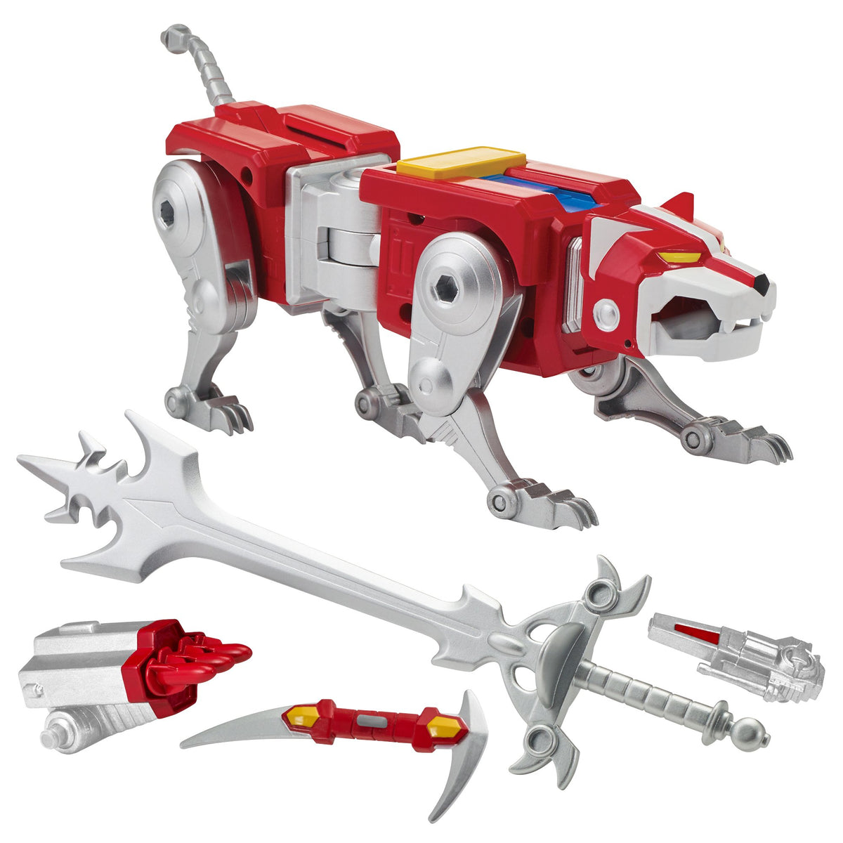 Voltron Classic Red Lion front view for display and collection enthusiasts.