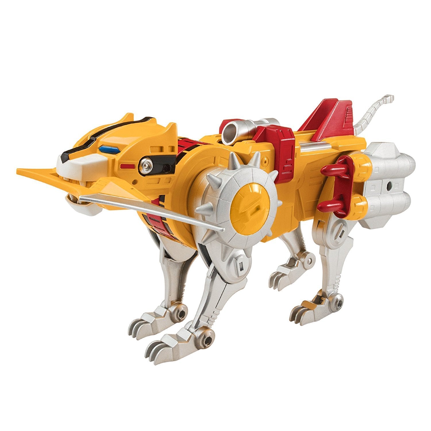 Voltron Classic Yellow Lion left leg in action, fueling imaginative play and legendary robot formation.