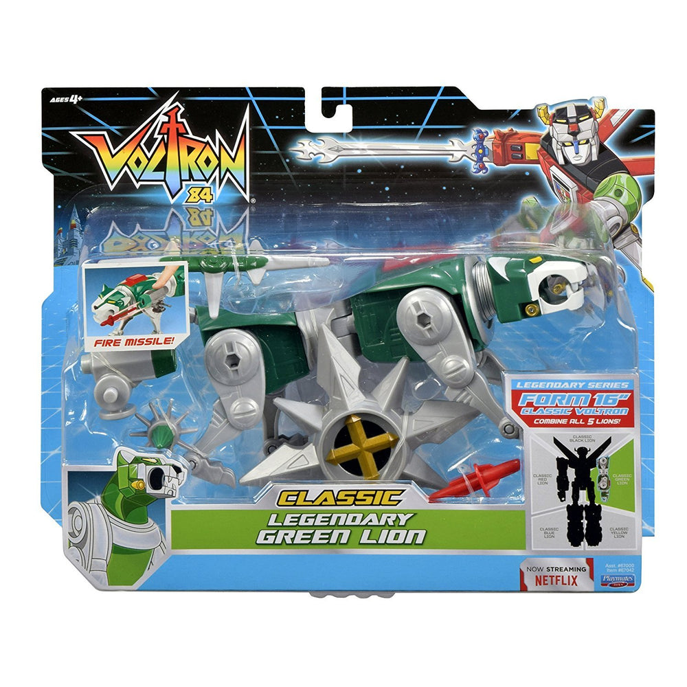 Voltron Green Lion weapon attachments included for authentic action