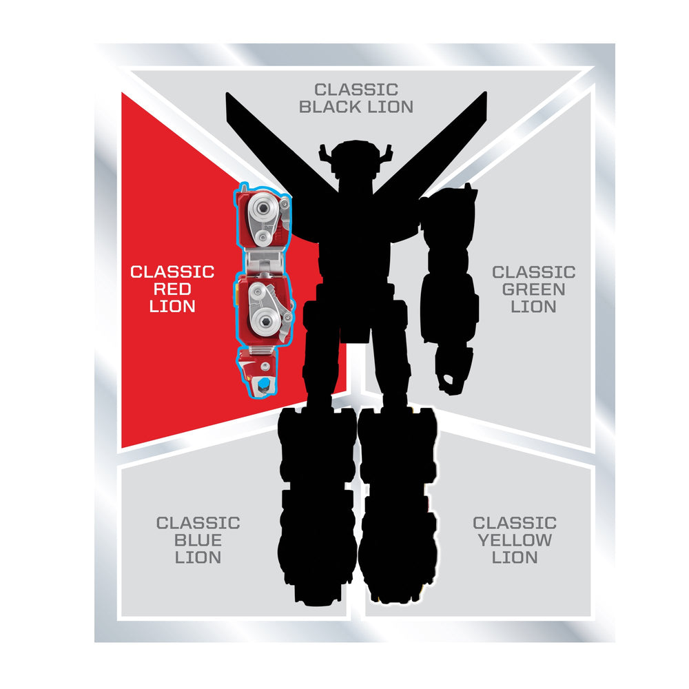 Voltron Lion Force Lance pose showcases iconic stance.