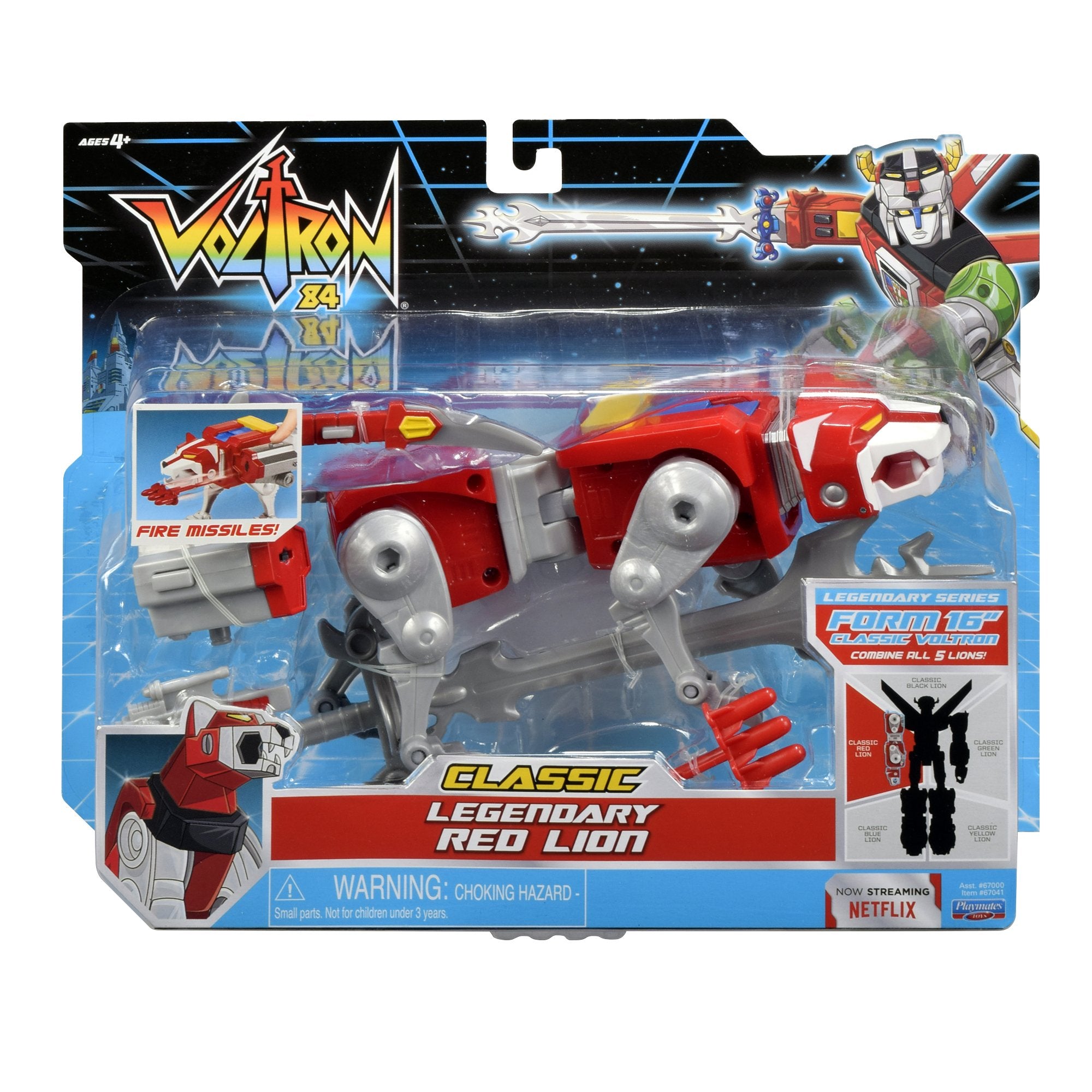 Voltron Red Lion forms a 16-inch figure with other lions.