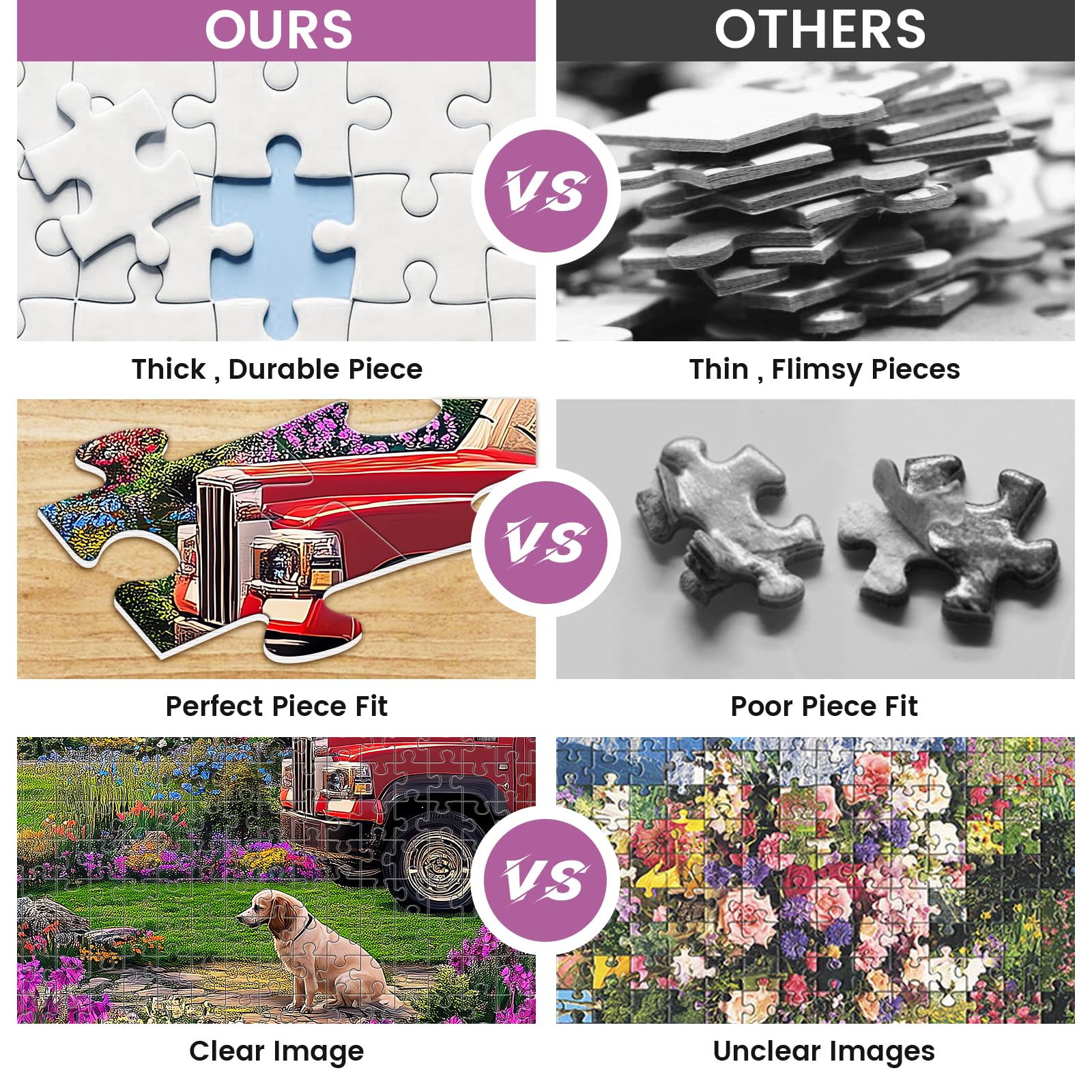 VOLUVOLU flowers and dogs detail enhances mood during puzzle time