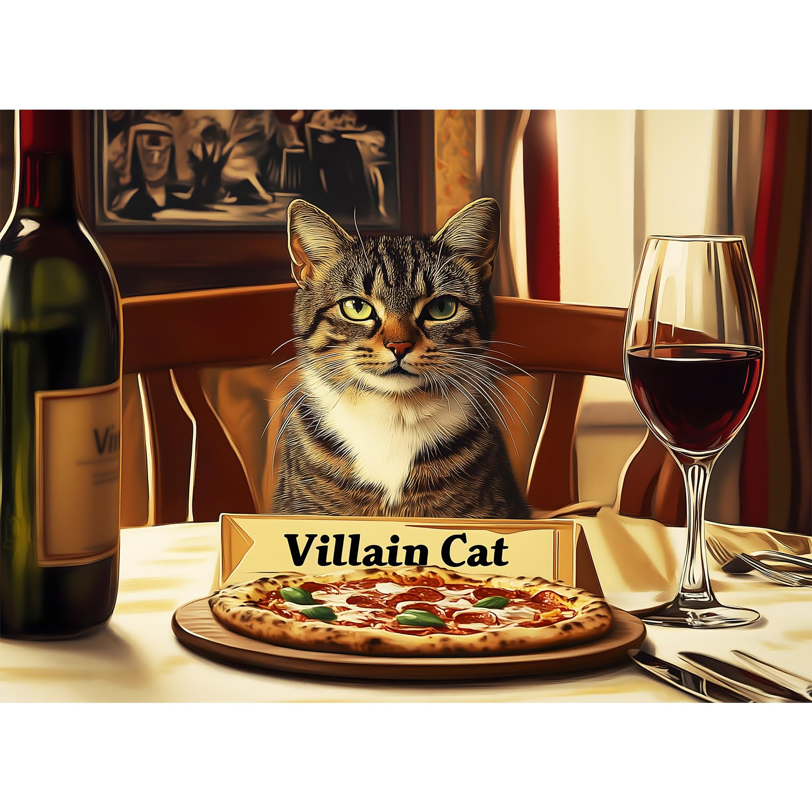 Voluvolu cat puzzle dining table scene for engaging relaxation