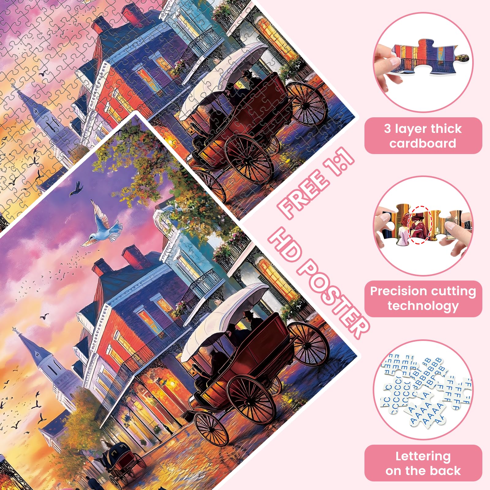 Voluvolu colorful facades and balconies evoke charming European ambiance for puzzle lovers.