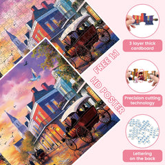 Voluvolu colorful facades and balconies evoke charming European ambiance for puzzle lovers.