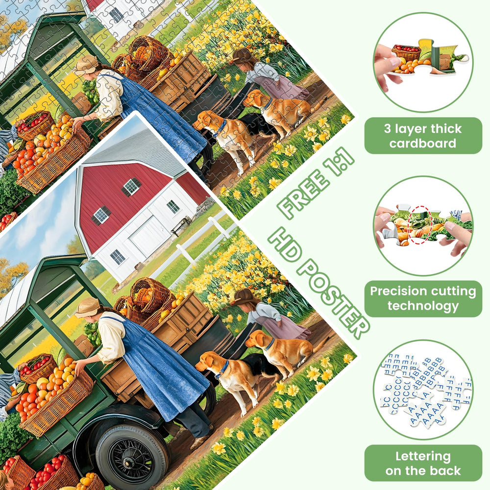 VOLUVOLU dogs and vegetables puzzle fosters conversation and shared focus.