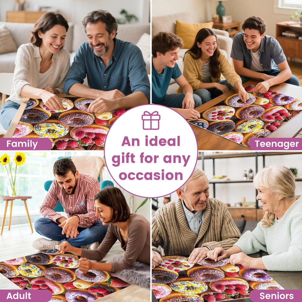 VOLUVOLU donut puzzle with advanced lamination delivering durable, vivid colors.