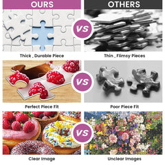 VOLUVOLU donut puzzle featuring raspberries and fruits with vibrant color appeal.