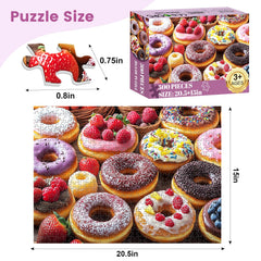 VOLUVOLU donut puzzle with sprinkles and berries for a lively, sensory activity.