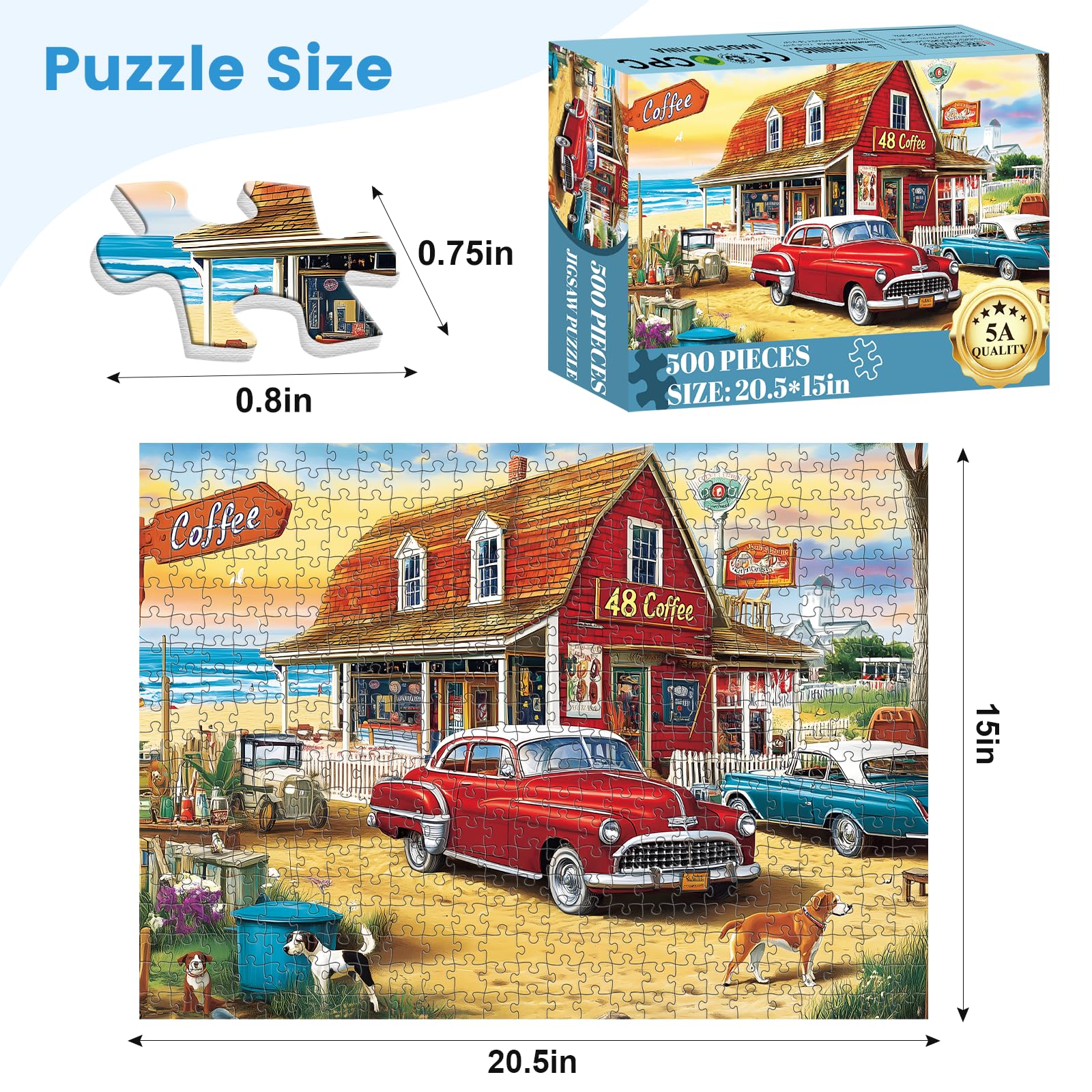 VOLUVOLU landscape puzzle outdoor dining scene invites relaxing family time.