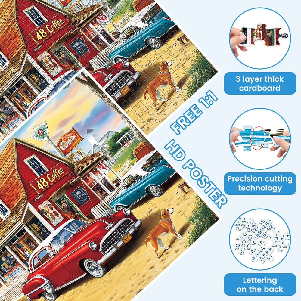VOLUVOLU 500-piece puzzle interlocking pieces provide satisfying assembly.