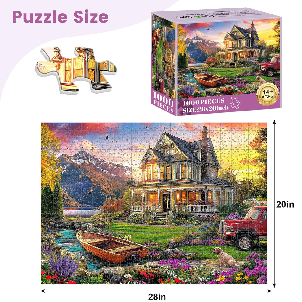 VOLUVOLU puzzle shows mountains and sunlit water to inspire relaxed evenings