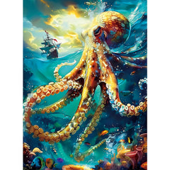 VOLUVOLU ocean octopus jigsaw puzzle with dramatic waves for immersive ocean play.