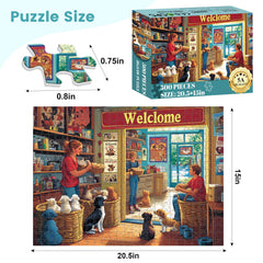 VOLUVOLU puppies and kittens interaction in store scene for family bonding