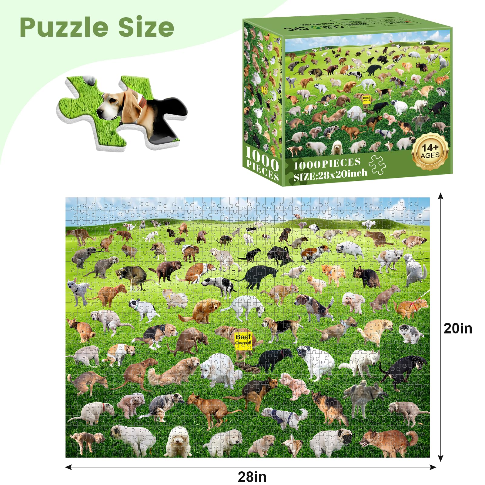 VOLUVOLU Puppy Poop Puzzle spread highlights bright colors for family challenge.