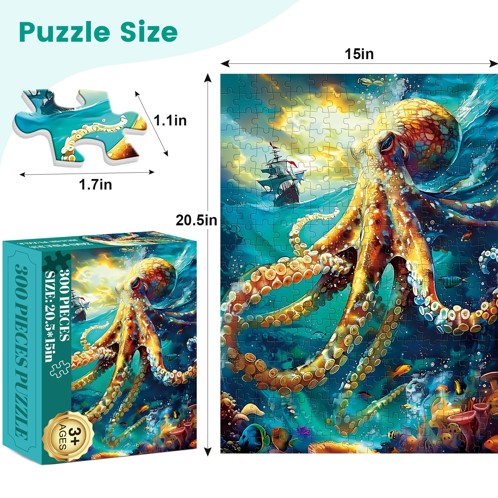 VOLUVOLU sailboat amid waves puzzle scene for a challenging family night.