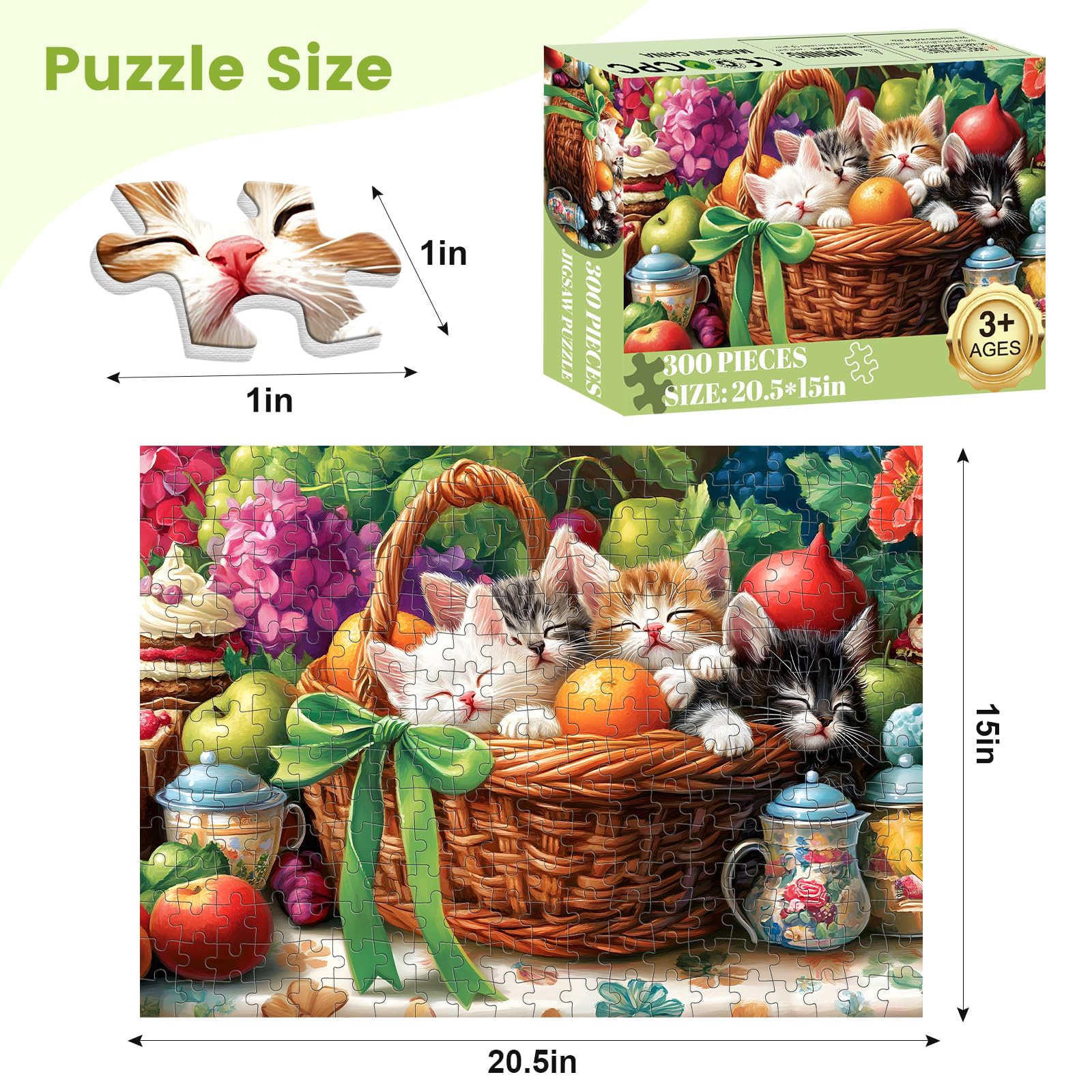 VOLUVOLU cat puzzle artwork close-up—vivid colors to spark focus during solving.