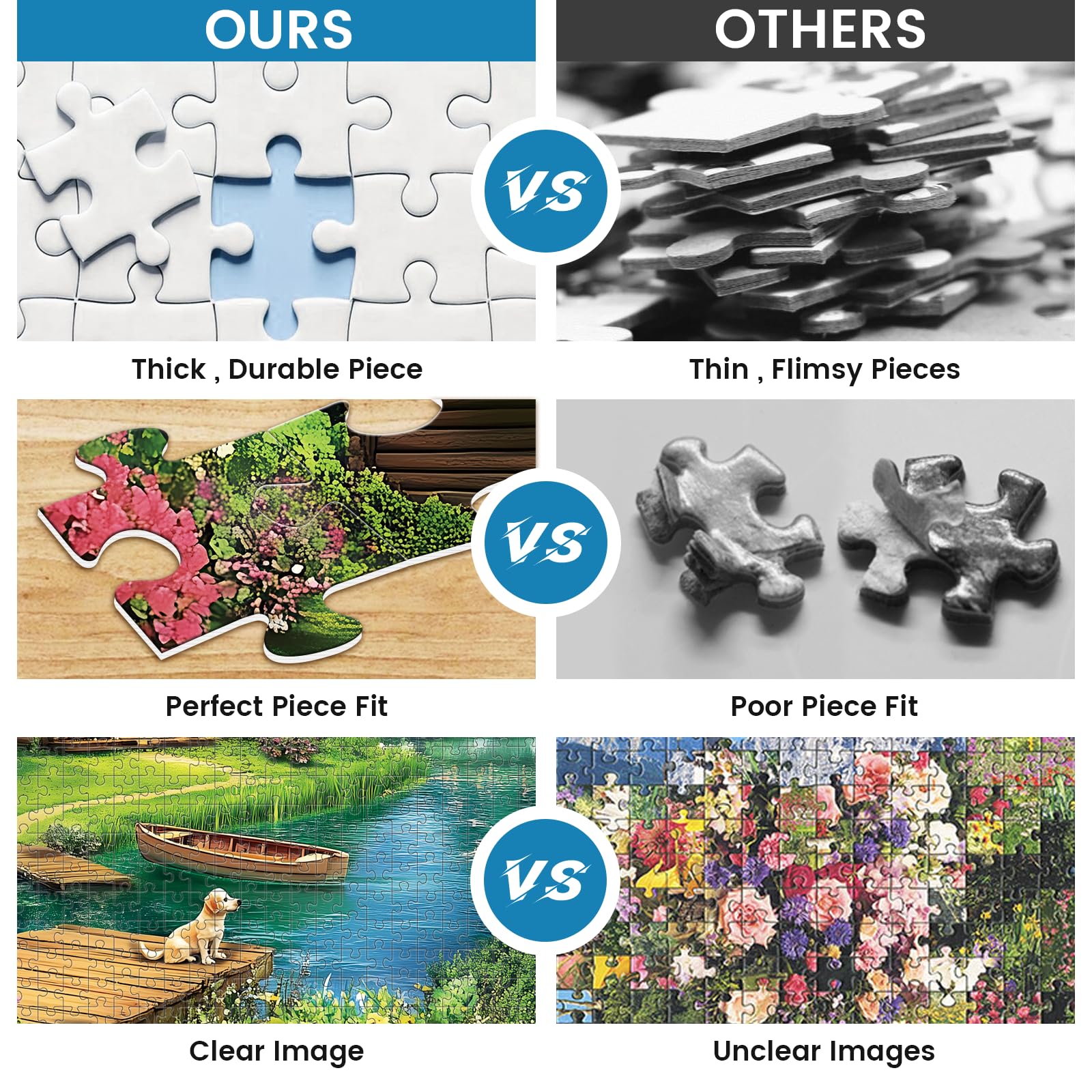 VOLUVOLU 1000-piece puzzle includes a reference poster for easy guidance during assembly.