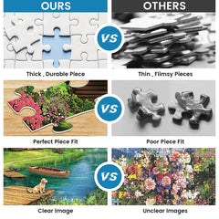 VOLUVOLU 1000-piece puzzle includes a reference poster for easy guidance during assembly.