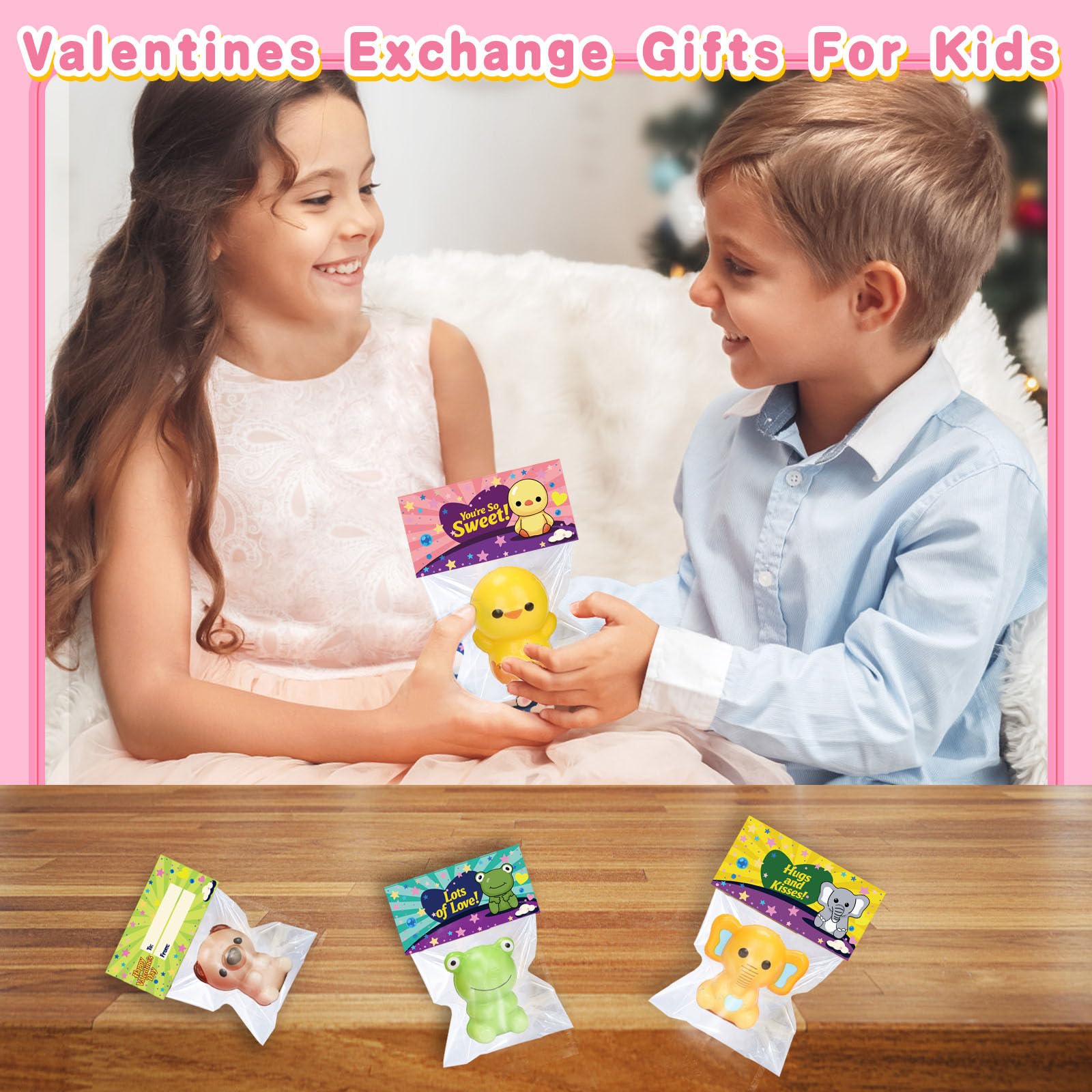 VOMAOK classroom-friendly set with cards and toys for party favors