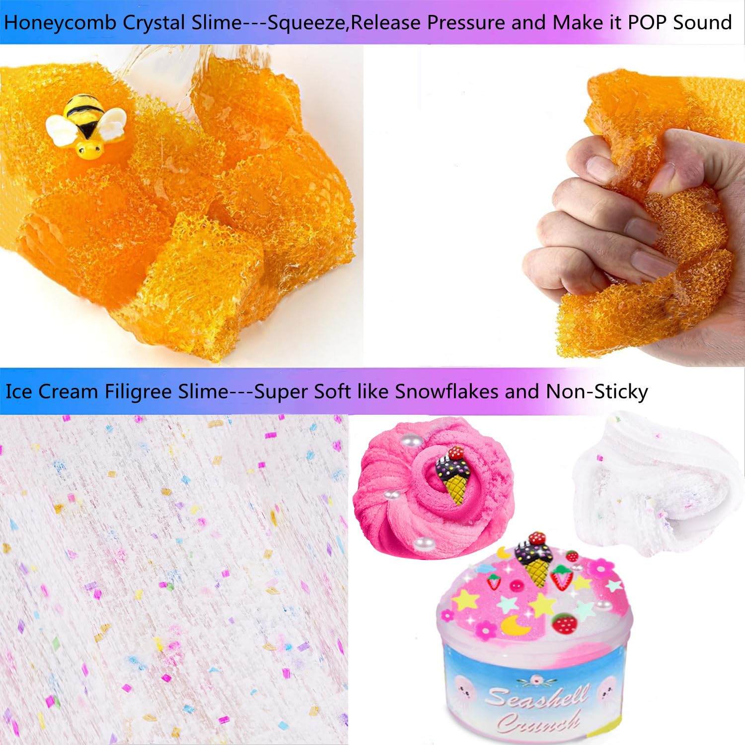 Vomkela cloud slime shows soft, stretchy texture ideal for calming sensory moments.