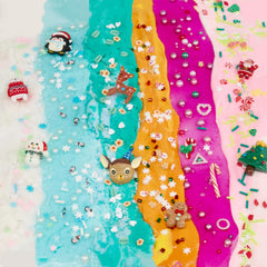 Vomkela Christmas molds for festive slime art.