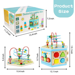Vomocent wooden activity cube makes a thoughtful, educational gift for toddlers