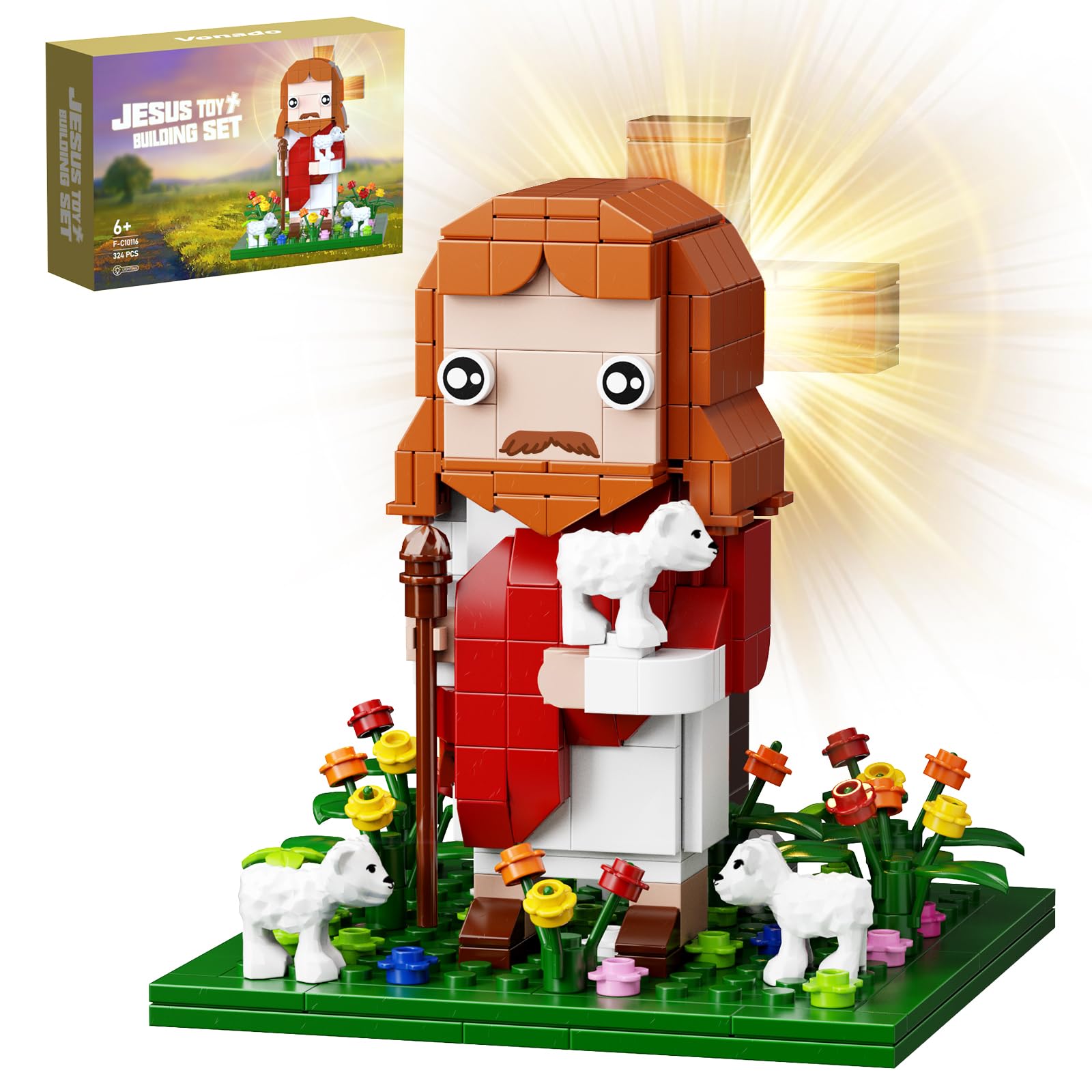 VONADO Jesus Building Block Set image for classroom display and family storytelling