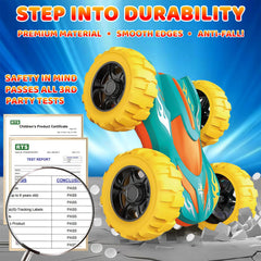 VONZAWAY 360° stunt action monster truck flips and rightens for nonstop racing.