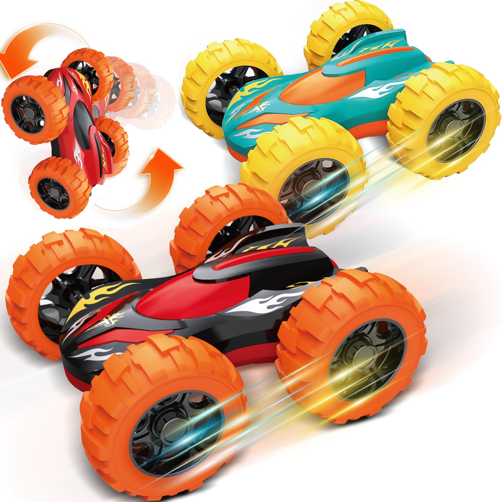 VONZAWAY double-sided flip monster truck reveals a new color with each flip during play.