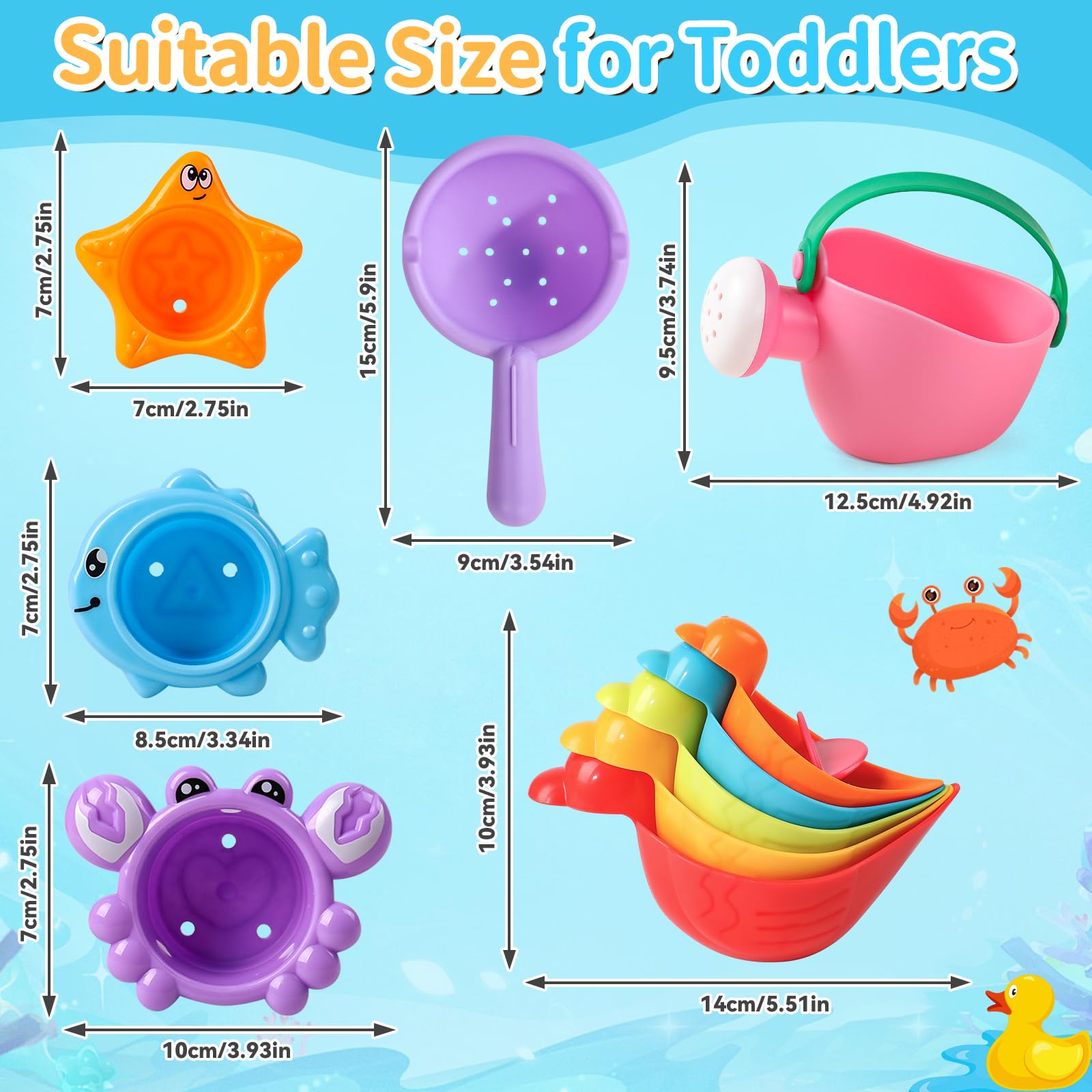 Voohek bath toy set—a thoughtful gift for birthdays or baby showers.
