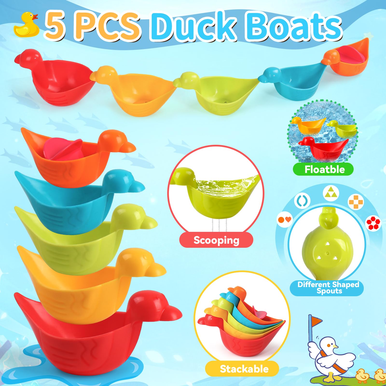 Voohek mold-free bath toys made from BPA-free materials for safe toddler play.