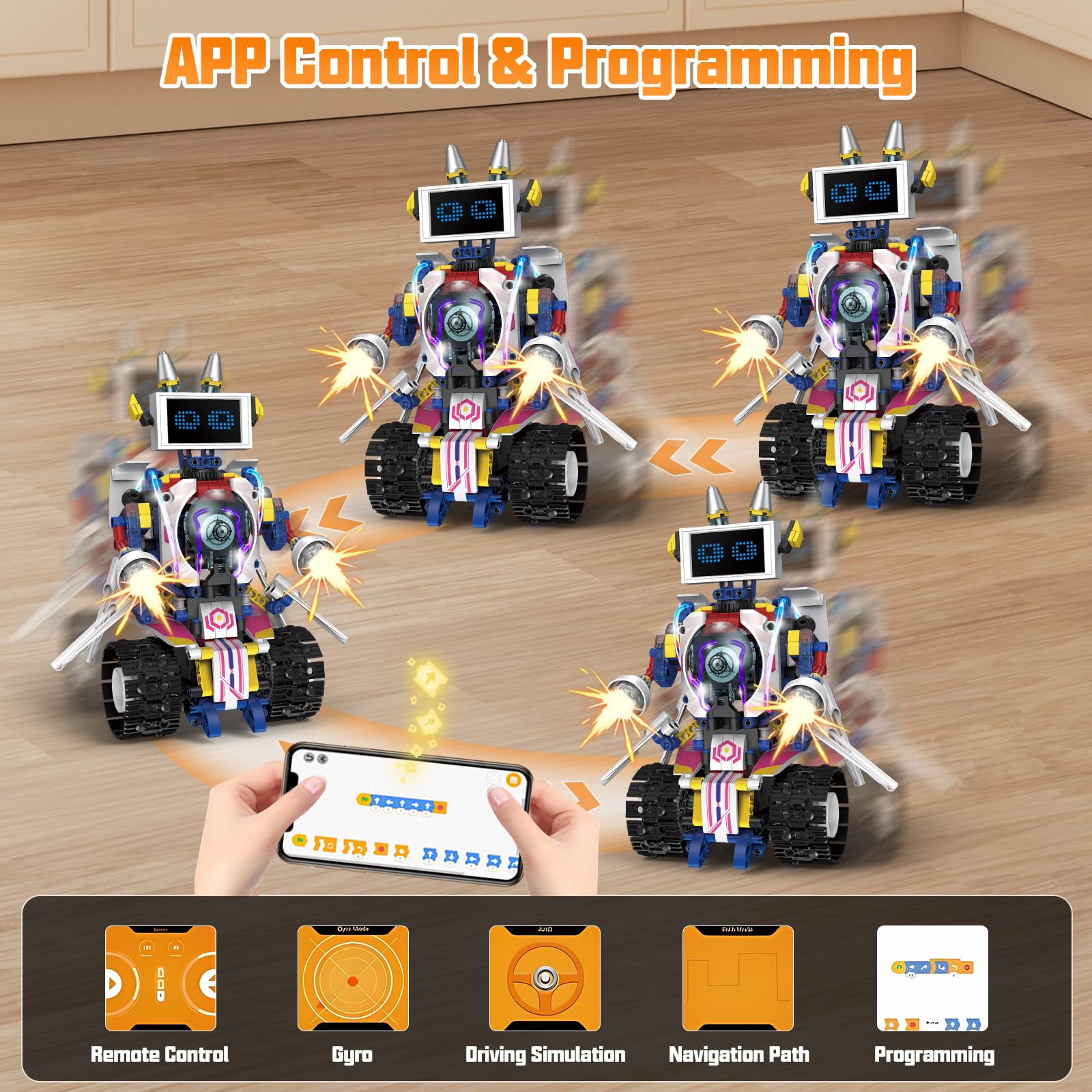 VOPOGLNE five-models lineup features diverse robots for varied play.