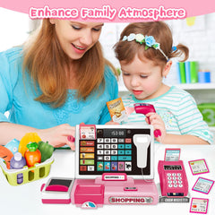 VOPOGLNE cash register playset decorative microphone adds ambiance to role-play.