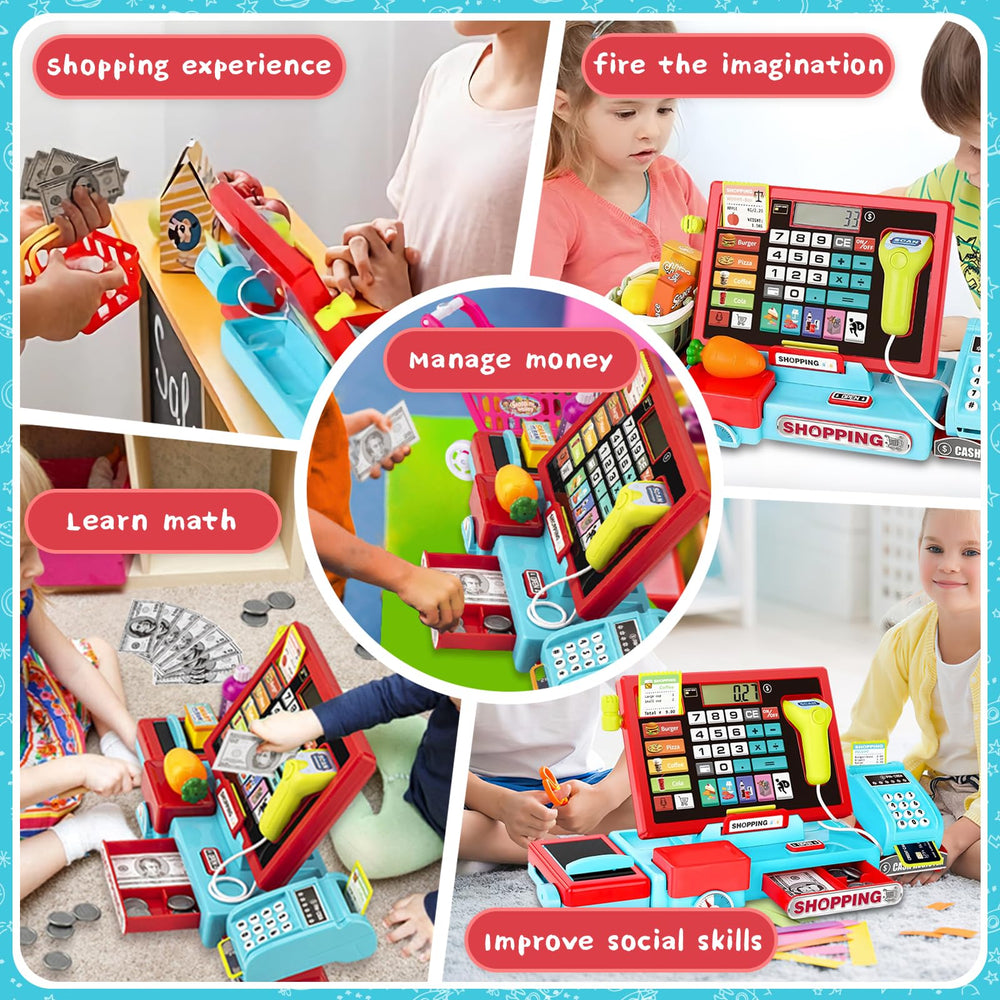 VOPOGLNE play money and credit card for early financial literacy in play.