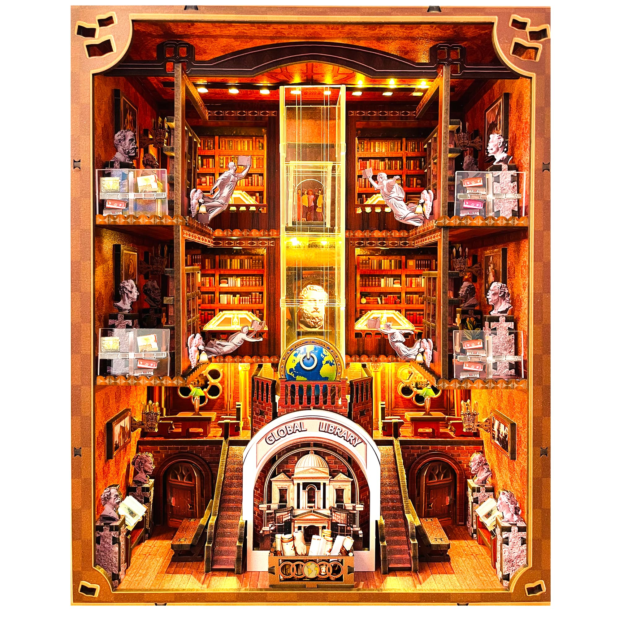 VORATHIS Book Nook Kit—three-story library display to elevate your bookshelf decor and reading corners.