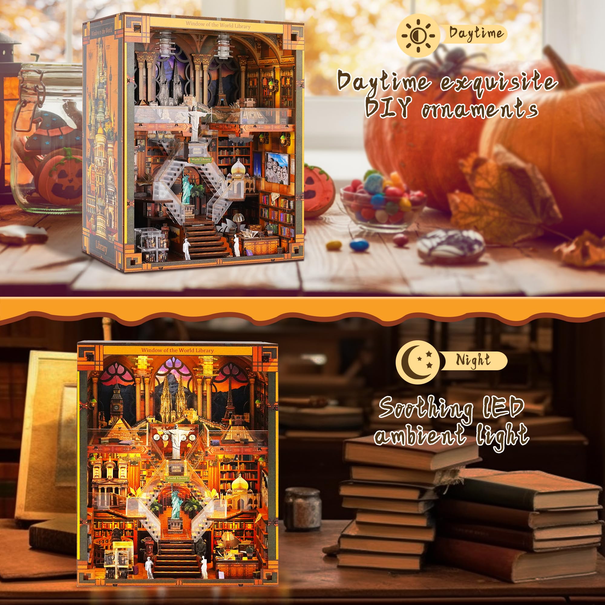 Vorathis World Library Book Nook assembly process invites family creativity.