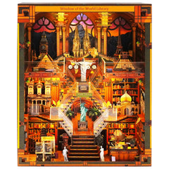 Vorathis World Library Book Nook cover features iconic landmarks for collectible shelf decor.