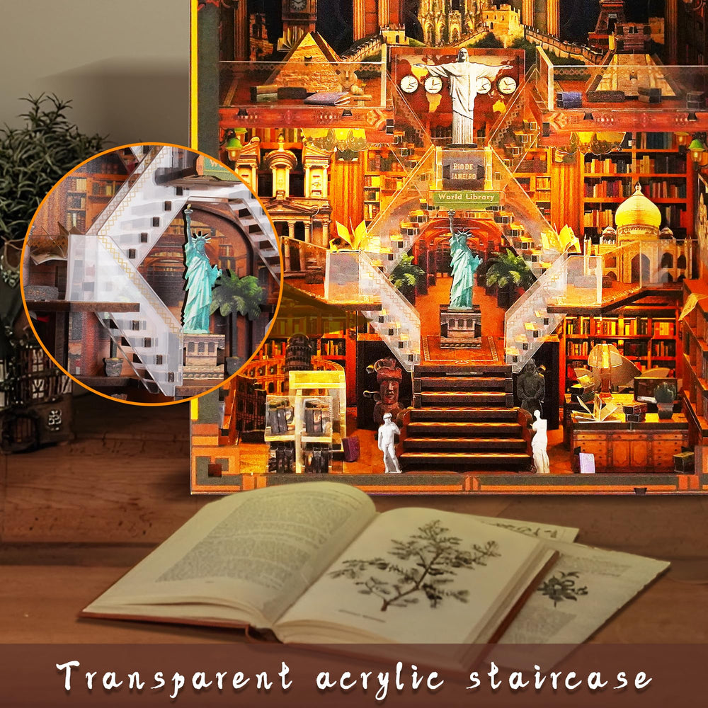 Vorathis World Library Book Nook landmarks set brings famous sites to your shelf.
