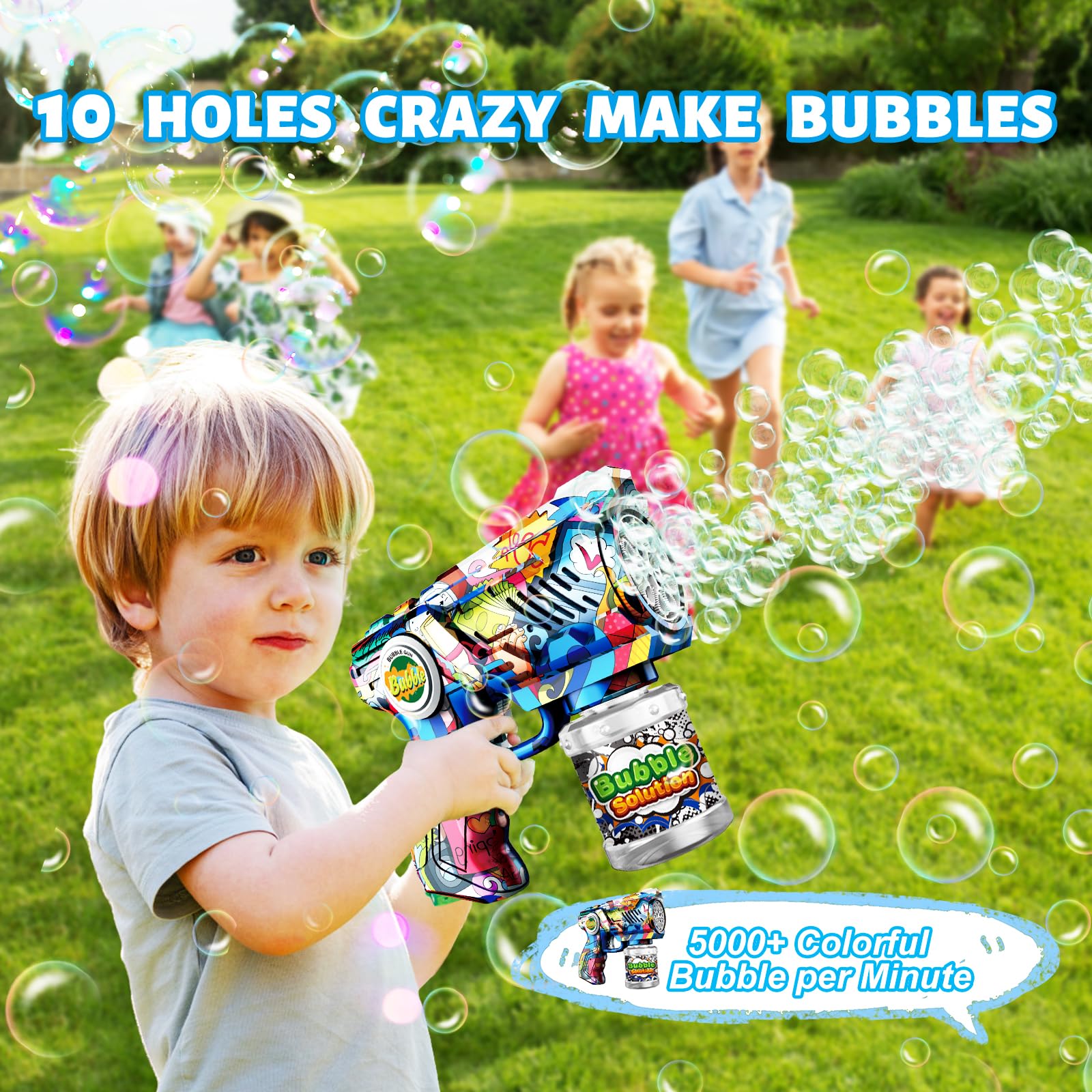 VORBLIX Bubble Gun side view showing LED accents for evening bubbles