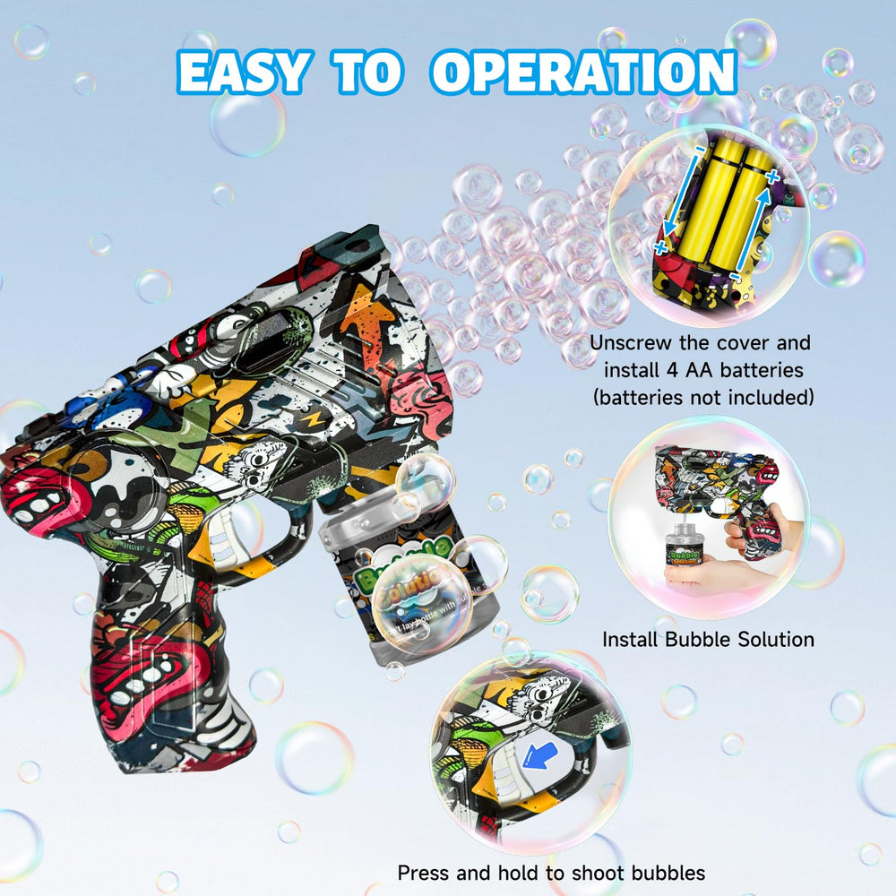 VORBLIX bubble gun in outdoor setting encourages active, playful learning.