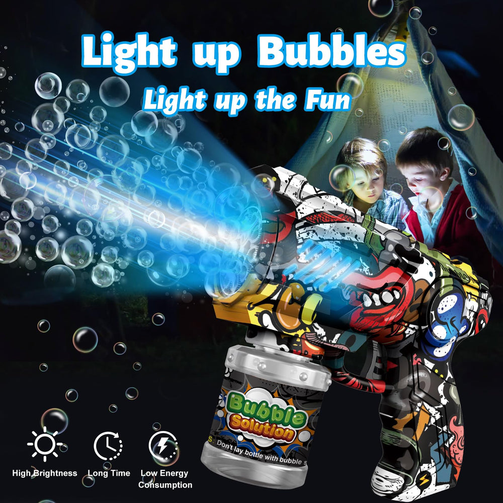 VORBLIX ten-hole nozzle creates wide bursts for exciting bubble streams.