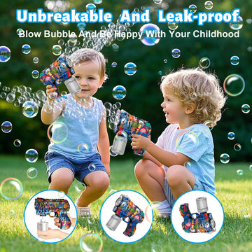 Two packs of refill bubble solution for extended play with VORBLIX gun