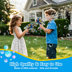 Bottle attachment on VORBLIX bubble gun with leak-proof seal