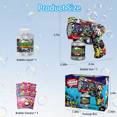 Graffiti-style VORBLIX bubble gun adds a unique, bold look