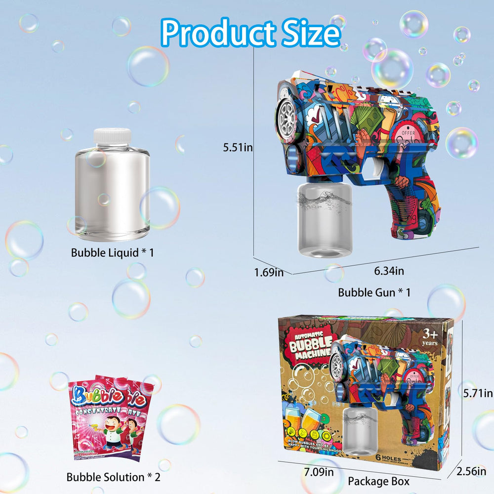 Graffiti-style VORBLIX bubble gun with unique design for kids