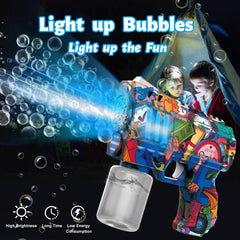 Kids enjoying outdoor play with the VORBLIX bubble gun under daylight