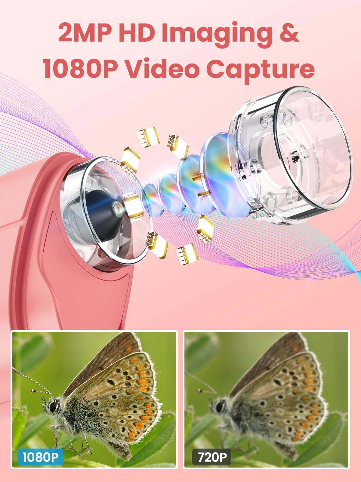 Vorth 2.4-inch display for clear on-device viewing of specimens.